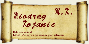 Miodrag Kojanić vizit kartica